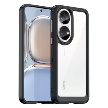 Huawei P50 / Huawei P50E slimme acrylhoes - Zwart