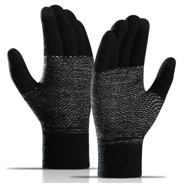 WM Touchscreen Knit Gloves - Black