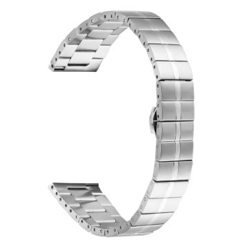 Huami Amazfit GTS 2e Stainless Steel Strap Line Design Replacement Polsband - Zilver