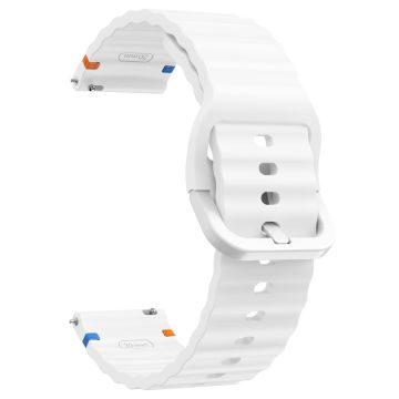 22mm Siliconen horlogebandje Xiaomi Watch S4 Sport / Redmi Watch 5 Active Wave Design horlogebandje - Wit