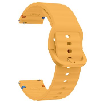 22mm Siliconenband Xiaomi Watch S4 Sport / Redmi Watch 5 Active Wave Design horlogebandje - Geel