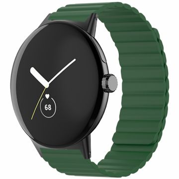 Google Pixel Watch / Pixel Watch 2 Magnetische Horlogeband Verstelbaar Flexibel bandje - Leger+Groen