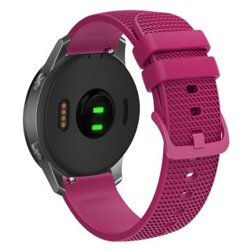 Garmin Vivomove 3 / GarminMove 3 Siliconen horlogebandje 20 mm met geruit patroon - Fuchsia