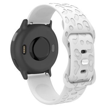 Coros Horloge GT 4 41mm / Garmin Venu 3S 18mm Horlogebandje Luipaard Textuur Siliconen bandje - Wit