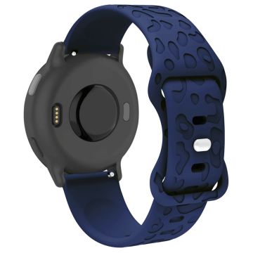 Coros Horloge GT 4 41mm / Garmin Venu 3S 18mm Horlogebandje Luipaard Textuur Siliconen bandje - Marineblauw