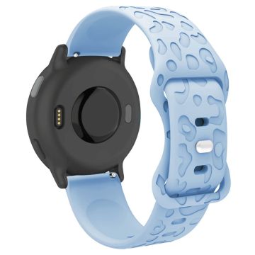 Coros Horloge GT 4 41mm / Garmin Venu 3S 18mm Horlogebandje Luipaard Textuur Siliconen bandje - Baby Blauw