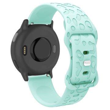 Coros Horloge GT 4 41mm / Garmin Venu 3S 18mm Horlogebandje Luipaard Textuur Siliconen bandje - Lichtgroen