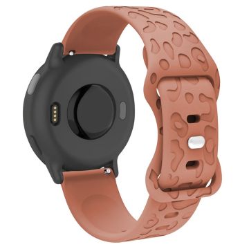 Coros Horloge GT 4 41mm / Garmin Venu 3S 18mm Horlogebandje Luipaard Textuur Siliconen bandje - Bruin