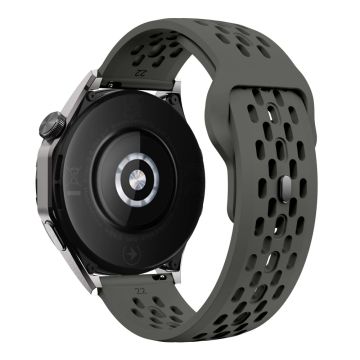 Garmin Venu 3 / Venu 2 / Vivoactive 4 22mm Horlogebandje Holle Silicone Polsband Vervanging - Donkergrijs