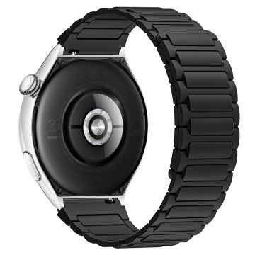 Siliconen horlogebandje Huawei Watch 4 / 4 Pro / GT 4 46mm magnetisch polsbandje - Zwart