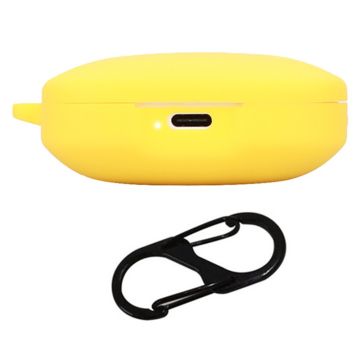 Xiaomi Redmi Buds 6S Silicone Case Bluetooth Earphone Cover with Hanging Buckle - Yellow