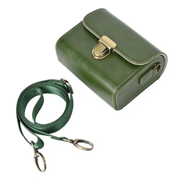 Carrying Case for Canon / Ricoh / Sony Camera Universal Vegan Leather Shoulder Bag - Green