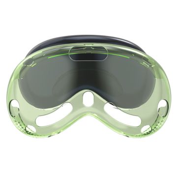 Apple Vision Pro Case Transparent Flexible Scratch Resistant VR Protective Cover - Transparent Green