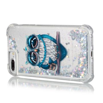 Glitter iPhone 8 Plus / iPhone 7 Plus Hoesje - Elegante Uil