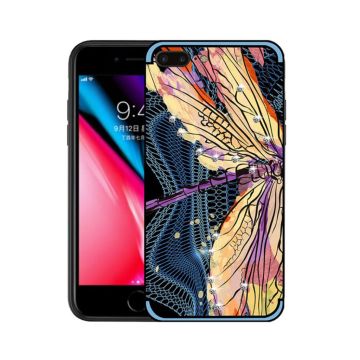 NXE iPhone 7 Plus / 8 Plus unique series dragonfly Patroon Zachte Hoesje - Blauw