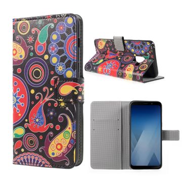 Samsung Galaxy A8 (2018) Patroon PU Leer flip Hoesje - Abstract Pattern