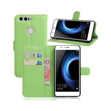 Mankell Huawei Honor 8 Litchi Textuur Leer Hoesje - Apple Green