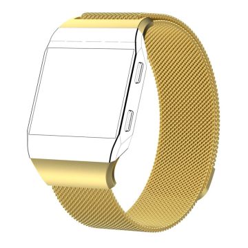 Fitbit Ionic luxury milanese Roestvrij Staal Horlogebandje - Maat: L, Goud