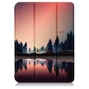 iPad Mini 6 (2021) tri-vouwpatroon PU lederen fliphoesje - Bos