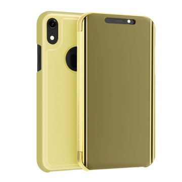 Mirror iPhone Xs Max flip Hoesje - Goud