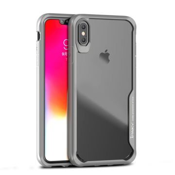 IPAKY iPhone Xs Max anti-drop hybrid Hoesje - Grijs