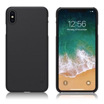 NILLKIN iPhone Xs Max matte Harde Hoesje Met screen protector - Zwart