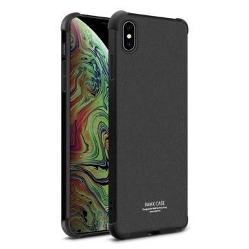 IMAK iPhone Xs Max anti-drop Zachte Hoesje Met screen film - Matte Black