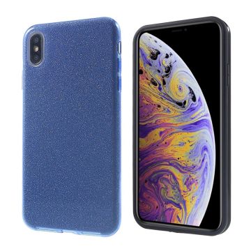 Glitter iPhone Xs Max Hoesje - Blauw