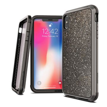 X-doria iPhone Xs Max Defense Lux - Donker Gliter