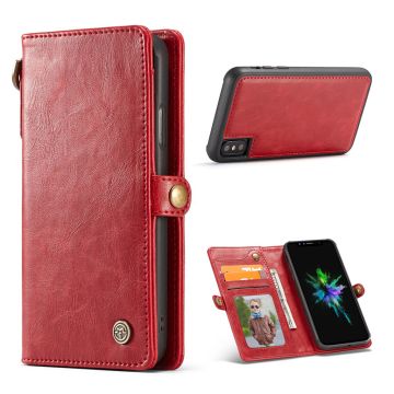 CaseMe iPhone Xs Max 2-in-1 portemonnee etui - Rood