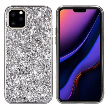 Glitter iPhone 11 Pro Max Hoesje - Zilver