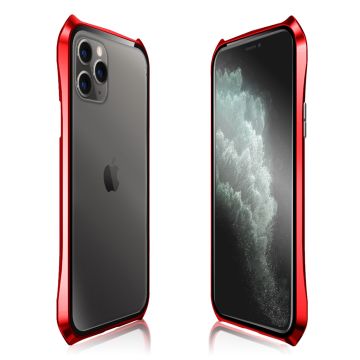 Luphie Bat iPhone 11 Pro Max Alu-Bumper + Glass - Rood