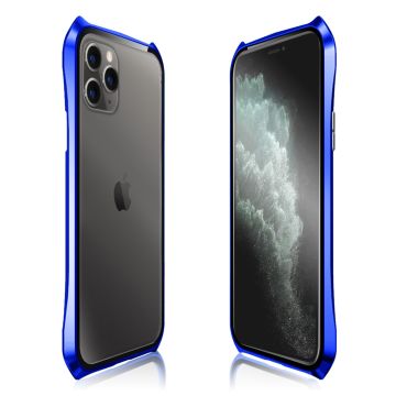 Luphie Bat iPhone 11 Pro Max Alu-Bumper + Glass - Blauw