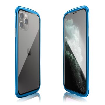 Luphie Wasp iPhone 11 Pro Max Alu-Bumper + Glass - Blauw