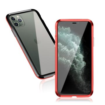 Luphie Sword iPhone 11 Pro Max Alu-Bumper + Glass - Zwart + Red