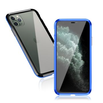 Luphie Sword iPhone 11 Pro Max Alu-Bumper + Glass - Zwart + Blue