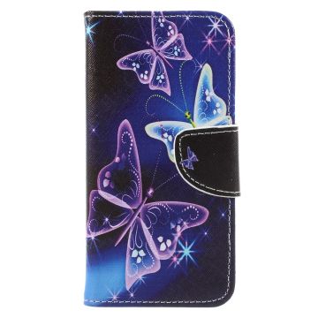 Wonderland Samsung Galaxy A8 (2018) flip Hoesje - Kristal Vlinder