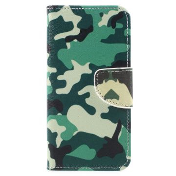 Wonderland Samsung Galaxy A8 (2018) flip Hoesje - Camouflagedoek