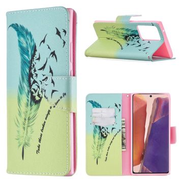 Wonderland Samsung Galaxy Note 20 Ultra flip Hoesje - Verenpatroon