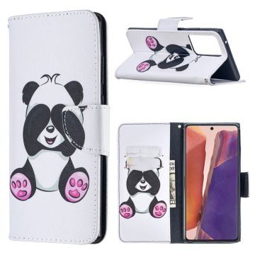 Wonderland Samsung Galaxy Note 20 Ultra flip Hoesje - Verlegen Panda