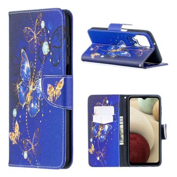 Wonderland Samsung Galaxy A12 5G flip Hoesje - Kristal Vlinders