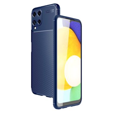 Carbon Shield Samsung Galaxy A22 4G Hoesje - Blauw