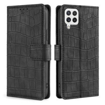 Croco Samsung Galaxy A22 4G Hoesje - Zwart