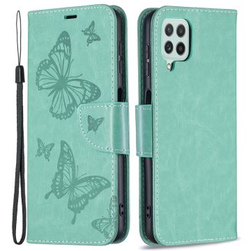 Butterfly Samsung Galaxy A22 4G leren Hoesje - Groen