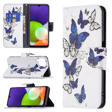 Wonderland Samsung Galaxy A22 4G flip Hoesje - Vlinders