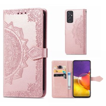 Mandala Samsung Galaxy A82 5G leren etui - Rose Goud