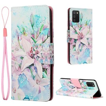 Wonderland Samsung Galaxy A03s flip Hoesje - Lelie