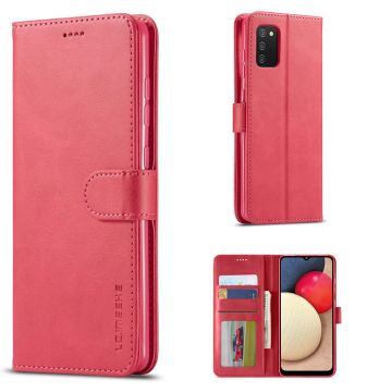 LC.IMEEKE Samsung Galaxy A03s flip Hoesje - Rood