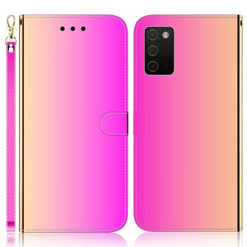 Mirror Samsung Galaxy A03s flip Hoesje - Rose