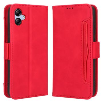 Modern-styled Leer Portemonnee Hoesje voor Samsung Galaxy A04e - Rood